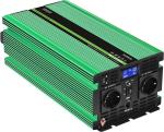 3000W Wechselrichter 12V auf 230V Reiner Sinus, ECE R10, mit Netzvorrangschaltung, USV- und 20A Ladefunktion, 2 EU-Steckdosen, USB-Port – Für Auto, KFZ, Wohnwagen, Zuhause, Off-Grid
